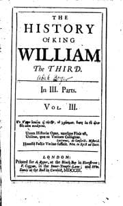 Tapa de The History of King William the Third. In III Parts