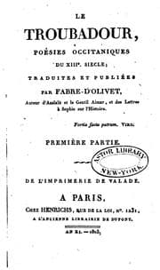 Tapa de Le troubadour: Poésies occitaniques du XIIIe siècle