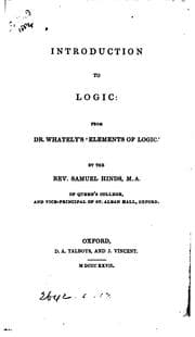 Tapa de Introduction to Logic: From Dr Whately's Elements of Logic