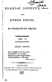 Tapa de Elegiac Sonnets: And Other Poems, by Charlotte Smith. ..