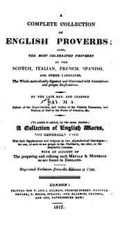 Tapa de A compleat collection of English proverbs