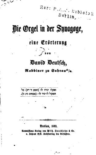 Tapa de Die Orgel in der Synagoge