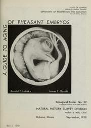 Tapa de A guide to aging of pheasant embryos