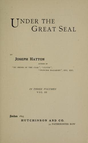 Tapa de Under the great seal