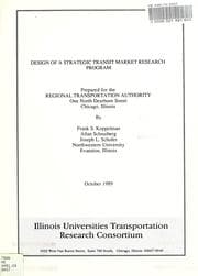 Tapa de Design of a strategic transit market research program