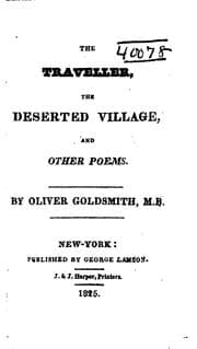 Tapa de The Traveller, The Deserted Village, and Other Poems