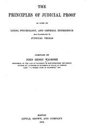 Tapa de The Principles of Judicial Proof: As Given by Logic, Psychology, and General ..
