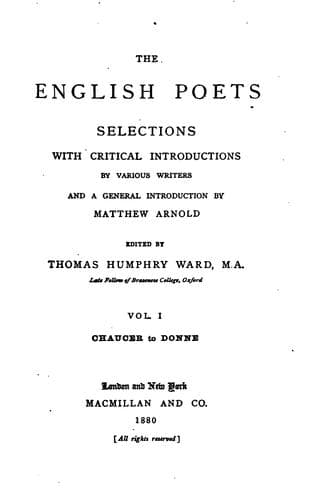 Tapa de The English Poets