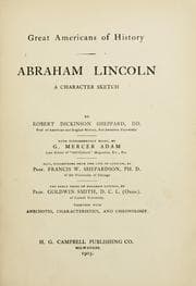 Tapa de Abraham Lincoln, a character sketch