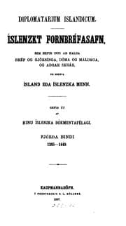 Tapa de Diplomatarium islandicum =: sem hefir inni að halda brèf og gjörnínga, dóma og máldaga, og aðrar ...