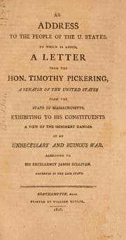 Tapa de An address to the people of the U. States
