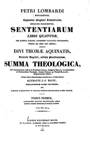 Tapa de Divi Thomae Aquinatis