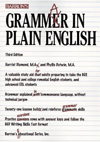 Tapa de Grammar in plain English