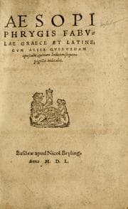 Tapa de Aesopi Phrygis Fabulae graece et latine