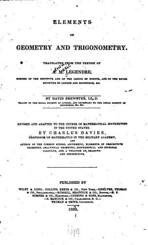 Tapa de Elements of Geometry and Trigonometry