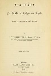 Tapa de Algebra for the use of colleges and schools