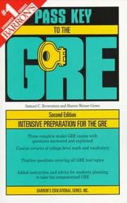 Tapa de Pass key to the GRE, graduate record examination