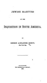 Tapa de Jewish Martyrs of the Inquisition in South America