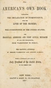 Tapa de The American's own book, containing the Declaration of Independence, with the lives of the signers