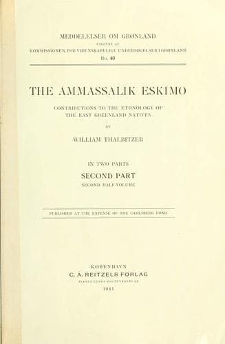 Tapa de The Ammassalik Eskimo