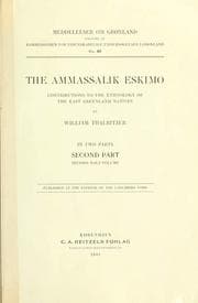 Tapa de The Ammassalik Eskimo