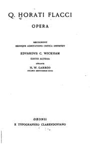 Tapa de Q. Horati Flacci opera