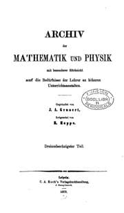 Tapa de Archiv der Mathematik und Physik