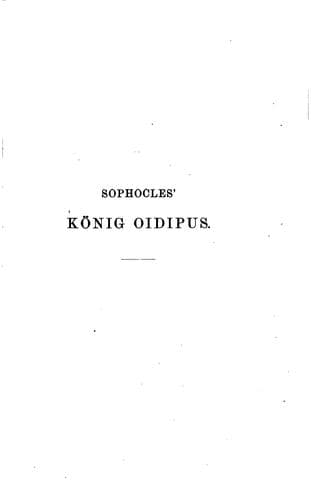 Tapa de Sophokles' König Oidipus