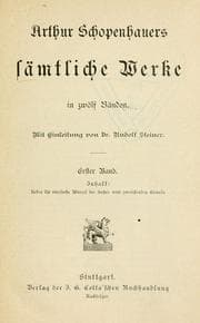 Tapa de Arthur Schopenhauers sämtliche Werke