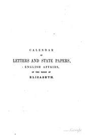 Tapa de Calendar of Letters and State Papers Relating to English Affairs [of the ...