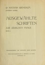 Tapa de Ausgewählte Schriften zur jüdischen Frage