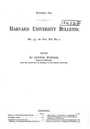 Tapa de Harvard University bulletin