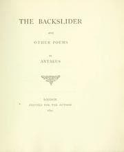 Tapa de The backslider