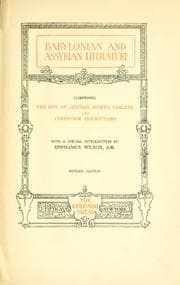 Tapa de Babylonian and Assyrian literature