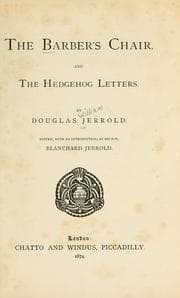 Tapa de The barber's chair, and the hedgehog letters