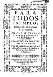 Tapa de Para todos, exemplos morales, humanos, y divinos