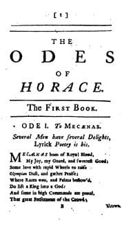 Tapa de The Odes, Satyrs, and Epistles of Horace. Done into Engl. [by T. Creech. Wanting the frontisp ..