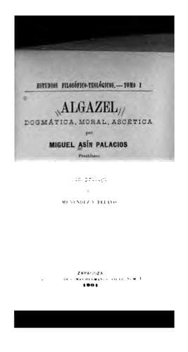 Tapa de Algazel; dogmática, moral, ascética