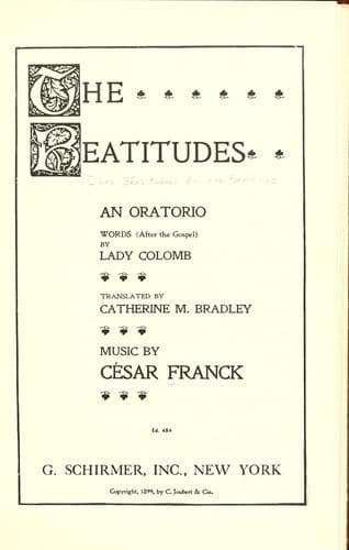 Tapa de The Beatitudes