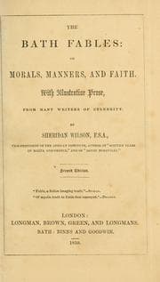 Tapa de The Bath fables on morals, manners and faith