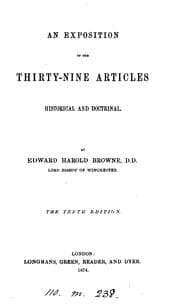 Tapa de An Exposition of the Thirty-nine Articles: Historical and Doctrinal