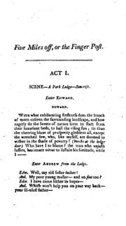 Tapa de Five Miles Off, Or, The Finger Post: A Comedy, in Three Acts, as Acted at the Theatre-Royal, Hay ..