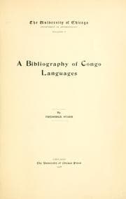 Tapa de A bibliography of Congo languages