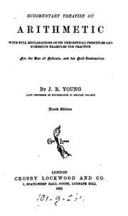 Tapa de Rudimentary treatise on arithmetic