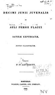 Tapa de Decimi Junii Juvenalis et Auli Persii Flacci Satirae expurgatae
