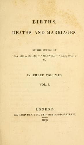 Tapa de Births, deaths, and marriages