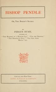 Tapa de Bishop Pendle; or, The bishop's secret