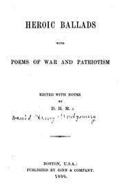 Tapa de Heroic Ballads with Poems of War & Patriotism