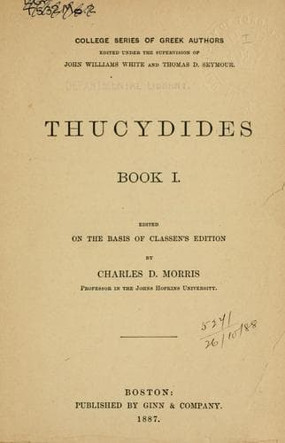 Tapa de Thucydides book I
