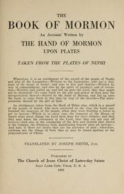 Tapa de The book of Mormon